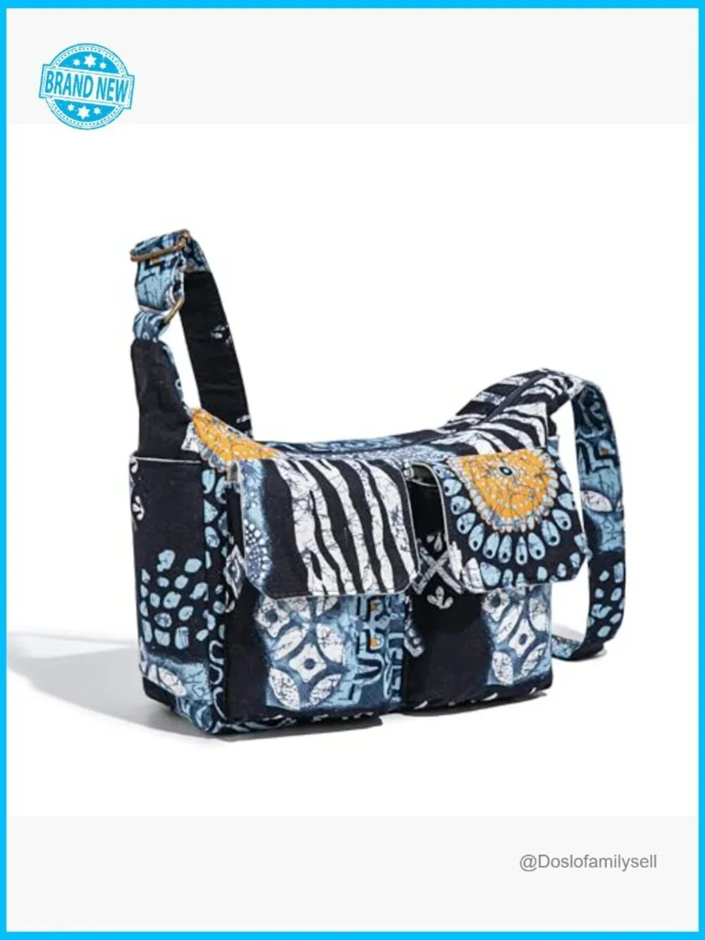 Retro Canvas Hobo Shoulder Bag Bohemian Hippie Crossbody Multiple Pockets
